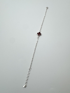Pulsera tipo Van Cleef en Plata .925 1 Trébol de 4 hojas. - comprar en línea
