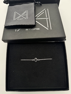 Pulsera tipo Van Cleef en Plata .925 1 Trébol de 4 hojas. - Dastoremx