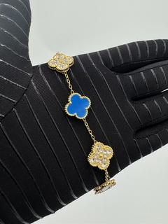 Pulsera tipo Van Cleef con Zirconias. - tienda en línea