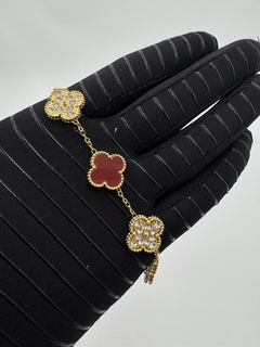 Pulsera tipo Van Cleef con Zirconias. en internet