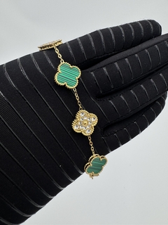 Pulsera tipo Van Cleef con Zirconias.