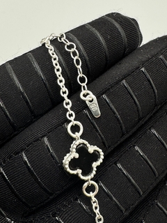 Pulsera tipo Van Cleef en Plata .925 / 3 tréboles de 4 hojas. - comprar en línea