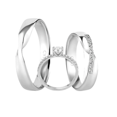 PAR DE ALIANÇAS EM PRATA 4 MM - AURORA - COMPROU GANHOU O ANEL SOLITÁRIO LOVE ME - comprar online