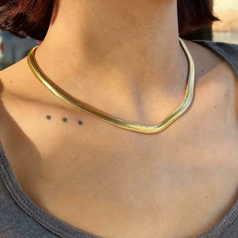 Cadena Clapton dorada