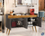 Aparador Buffet 4 Portas Luxo Pés Palito cor Onix / Madeirado - JM Casa dos Moveis - comprar online