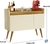 Buffet Lux 3 Portas Pés Palito Off White / Madeirado - MJM Casa dos Móveis - comprar online