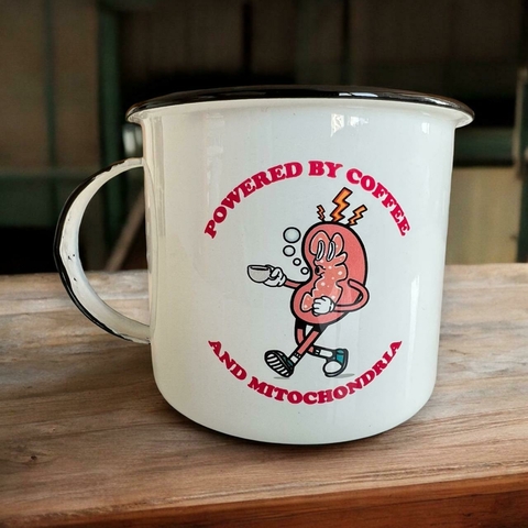 Caneca pwrd by coffee and mitochondria