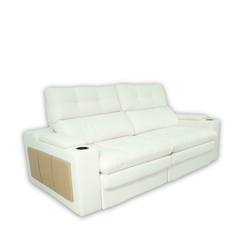 Sofá Retrátil Lancaster - Linho Boucle Off White - 2,10m