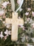 Cross shabby LOVE blanca - Cruz mediana en cerámica - comprar online