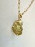 Meteorito Impactito Vidro do Deserto da Líbia Fragmento Natural Pingente Alambrismo Colar Chocker Ouro 18k Banho