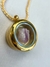 Turmalina Rosa Vermelha Rubelita Elbaíta Prisma Natural Gema Grau A Matriz Quartzo Branco Medalhão Imagem Dourado Médio Colar Ouro 18k Banho