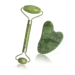 Massageador Facial de Jade Anti Rugas