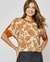 Blusa em viscose floral c/ costas malha lisa - comprar online