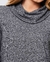 Blusa gola boba em malha mescla mg comprida - Allú
