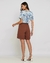 Blusa em crepe estampado c/ decote redondo - loja online
