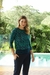 Blusa decote canoa em malha viscolycra estampada c/ mg 3/4 - loja online
