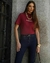 Calça boot cut jeans amaciado 5 bolsos - Allú