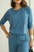 CONJUNTO EM MALHA VISCOLYCRA C/ BLUSA C/ DETALHE VIVO E CALÇA C/ BOLSOS - comprar online