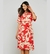 VESTIDO MIDI EM VISCOSE ESTAMPA FLORAL BICOLOR DEC EM V MG CURTA E FAIXA - comprar online