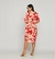 VESTIDO MIDI EM VISCOSE ESTAMPA FLORAL BICOLOR DEC EM V MG CURTA E FAIXA - Allú