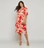 VESTIDO MIDI EM VISCOSE ESTAMPA FLORAL BICOLOR DEC EM V MG CURTA E FAIXA
