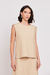 Regata em viscose c/ pregas ombro - comprar online