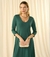 Vestido midi em malha fluity liso c/ recortes e mg 3/4 - loja online