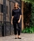 Conjunto em malha ponto roma c blusa estruturada e calça c/ elástico - loja online