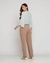 Blusa decote v em crepe c/babado frente e mg 7/8 - loja online