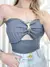 Cropped Feminino Sem Alça Com Fivela Liene Ref. 907 (12345670018924132028) - SYLENS