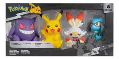 Juego De 4 Figuras Pokemon Select Pikachu, Set Vinilo Pókemon