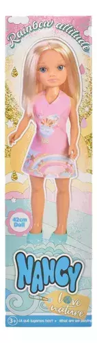 Nancy Love Nature Rainbow Attitude Muñeca 42cm Rubia Famosa - JuguetiLand