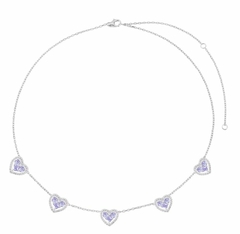 Colar corações Lilas