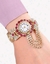 1 reloj precioso para mujer con decoración de diamantes de imitación, esfera redonda y movimiento de cuarzo - comprar en línea