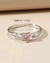 Anillo de Plata con un Corazón Rosa