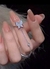 Anillo Doble con Diseño de Mariposa y Cadena - ósea