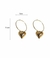 Aretes de aros con dije de corazon