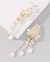 Aretes de flores y gotas de lluvia