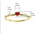 1 anillo con diseño de cadena incluyendo con un dije de corazón rojo - comprar en línea