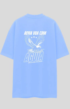 Camiseta Oversized Sky Águia - Azul Claro na internet