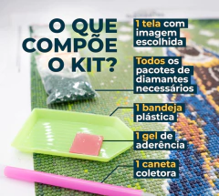 KIT PINTURA DIAMANTE - Noite Estrelada Van Gogh - Magia da Pintura