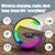 LED Night Light RGB Atmosfera Lâmpada de mesa Carregador sem fio para Iphone