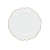 Conjunto 6 Pratos para Sobremesa de Porcelana Maldivas com Fio Prata 21cm - Wolff