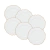 Conjunto 6 Pratos para Sobremesa de Porcelana Maldivas com Fio Prata 21cm - Wolff - Le Home