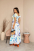 Vestido Longo Estampado De Manga - comprar online