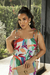 Vestido Longo Estampado e c/ Babado - comprar online