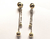Brincos de ouro 18k corrente bolas