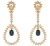 Brincos de ouro amarelo 18k com diamantes e safiras - comprar online