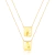 Colar escapulário de ouro amarelo 18k - vazado