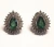 Brincos de ouro 18k com diamantes e esmeraldas